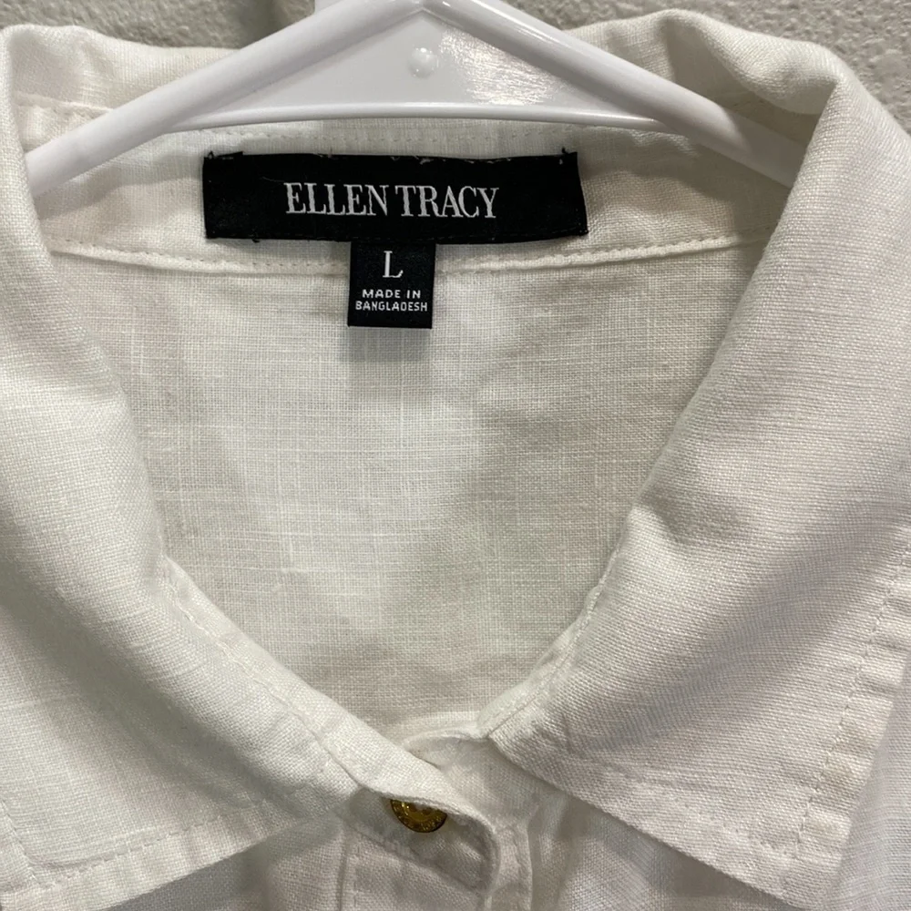 Ellen Tracy vintage linen button up - Picture 2 of 9
